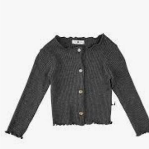 Kids Brown glitter cardigan Button-Up Sweater